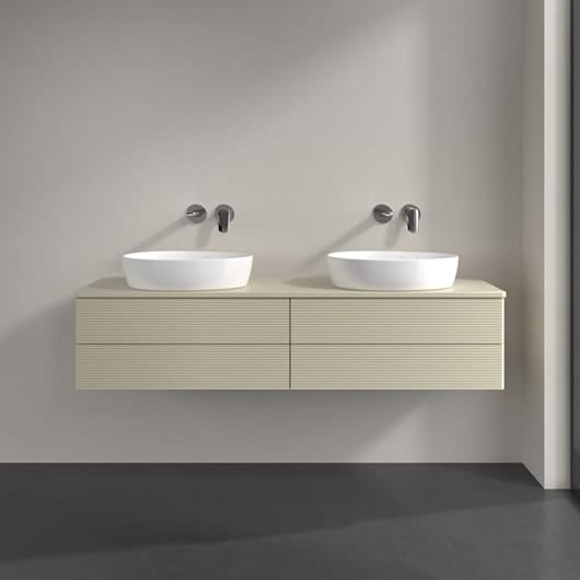 Тумба под раковины Villeroy&Boch Antao 160 L28110HJ шелковый серый матовый лак