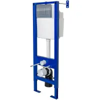 Инсталляция для унитаза Berges Atom 410 040331 с кнопкой смыва, хром