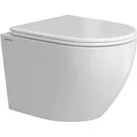 Унитаз подвесной Berges Okus 081127 безободковый, с сиденьем микролифт, белый