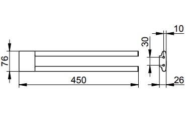 Полотенцедержатель Keuco Edition 400 11518250000 шлифованная латунь