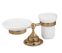 Стакан и мыльница настольные Cezares Aphrodite APHRODITE-STTP-03/24 золото