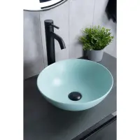 Раковина-чаша GID 9081tifm 36x36 см, накладная, бирюзовый матовый