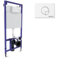 Инсталляция для унитаза Berges Novum R1 040221 с кнопкой смыва, белый глянец