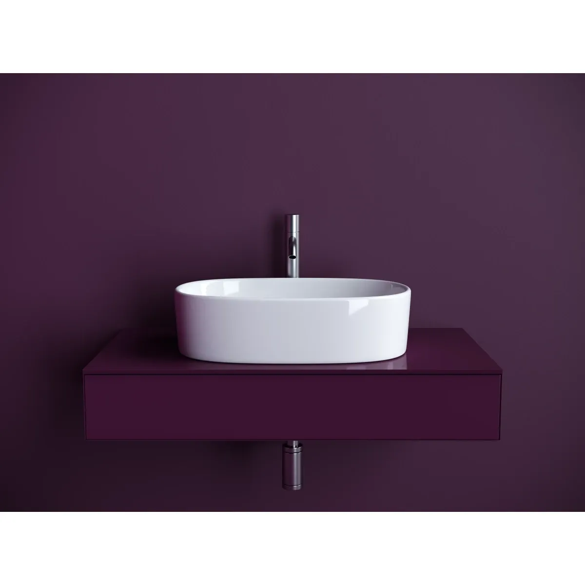 Раковина-чаша Ceramica Nova Element CN6075 56,1x35,9 см, накладная, белый