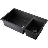 Кухонная мойка Omoikiri Tedori 86-2-LB 4993932 черная матовая