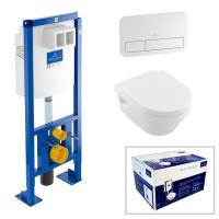 Комплект унитаза с инсталляцией Villeroy&Boch Targa 568CDR01 с крышкой-сиденьем