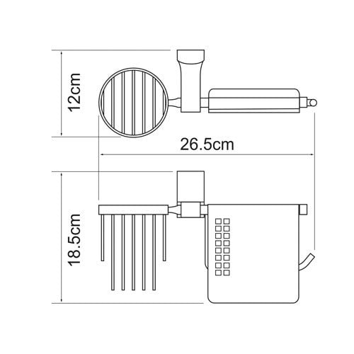 Держатель туалетной бумаги и освежителя WasserKraft K-5059WHITE