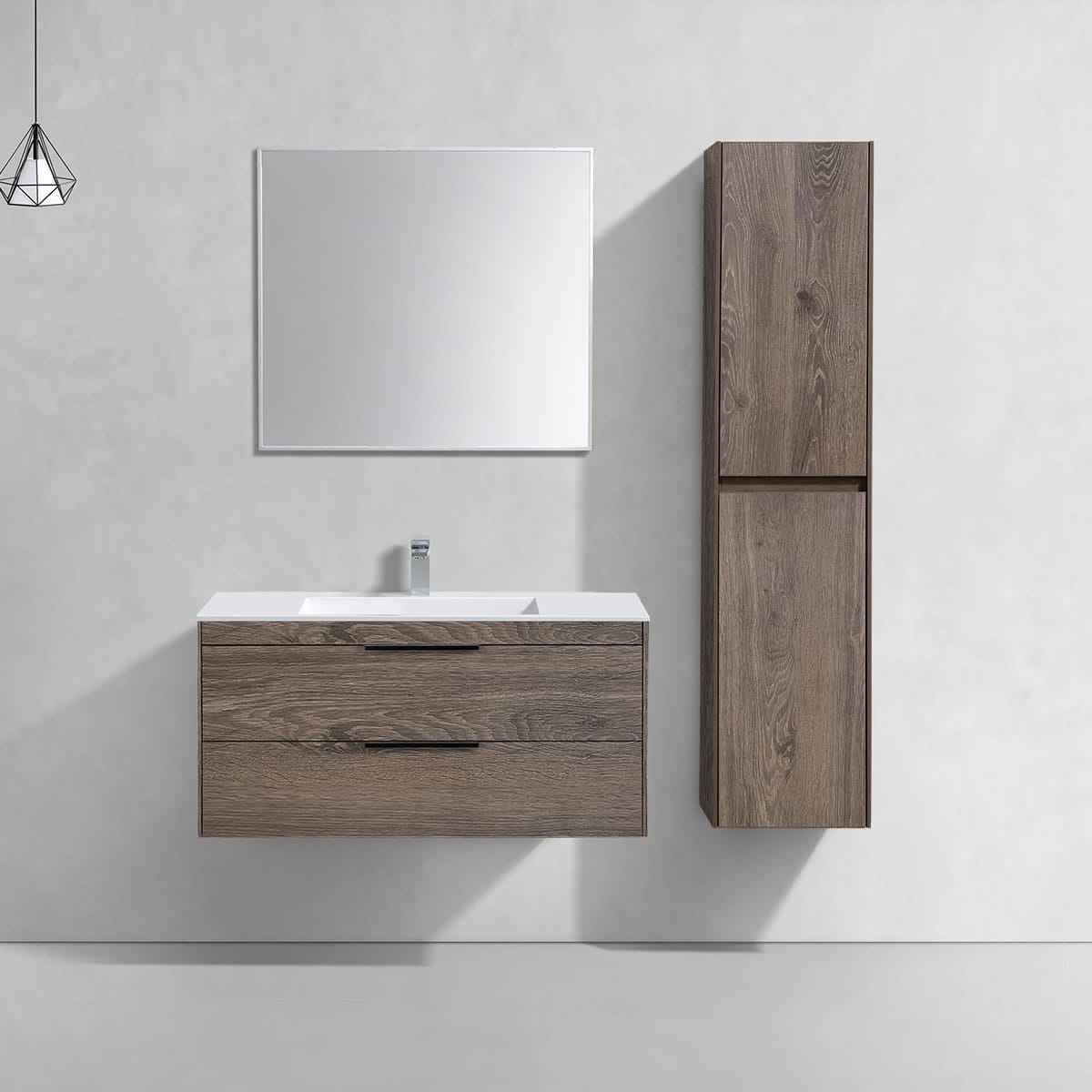 Тумба под раковину Vincea Chiara 2D 100 см VMC-2C2100RO темное дерево