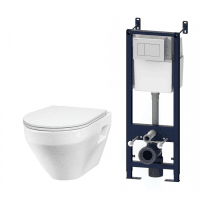 Комплект подвесной унитаз с инсталляцией AM.PM Spirit IS301.701738 с сиденьем микролифт