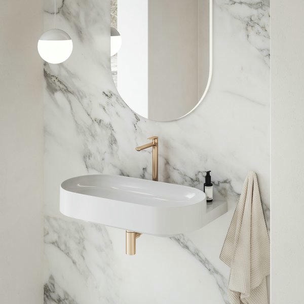 Смеситель для раковины Ravak Eleganta EL 015.60RGB X070365 розовое золото матовое