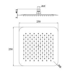Верхний душ Paini 50CR759UPQ25E