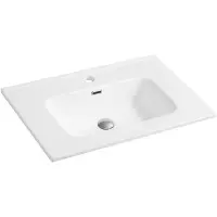Раковина CeramaLux 9070D 71x46,5 см, накладная, белый