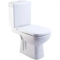 Унитаз-компакт Kirovit Домино 4640021062333 с сиденьем микролифт, белый