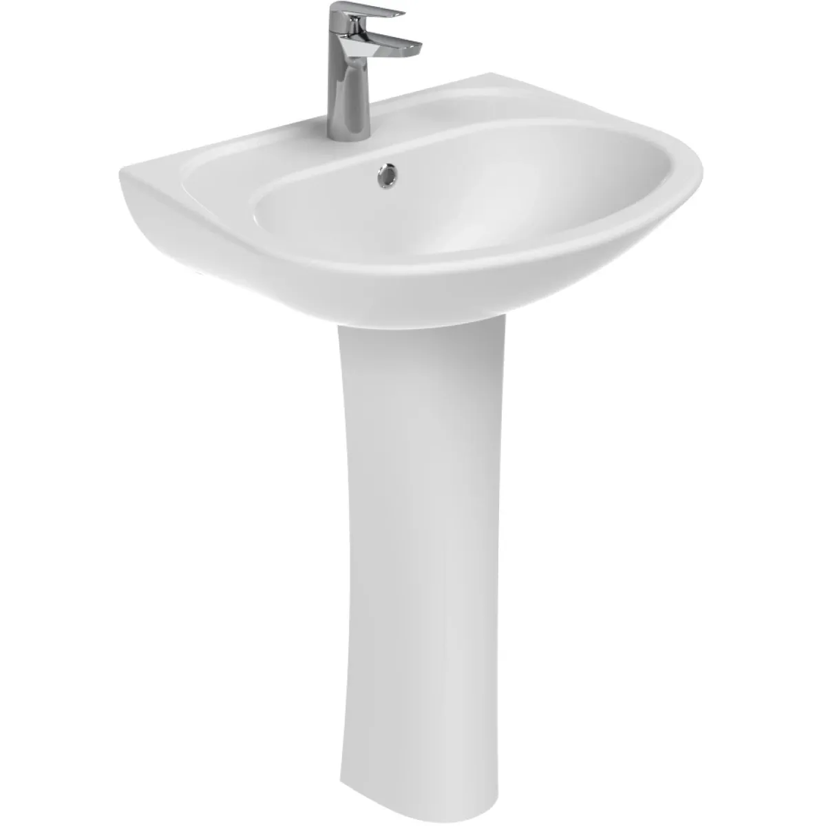 Раковина Creavit Pitta PA055-00CB00E-0000 55,5x46,3 см, подвесная, белый