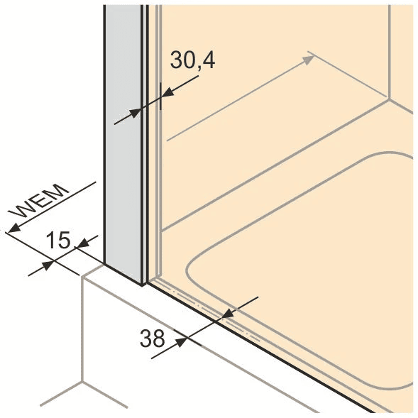 Душевая дверь в нишу Huppe X1 140705.069.322 с покрытием ANTI-PLAQUE
