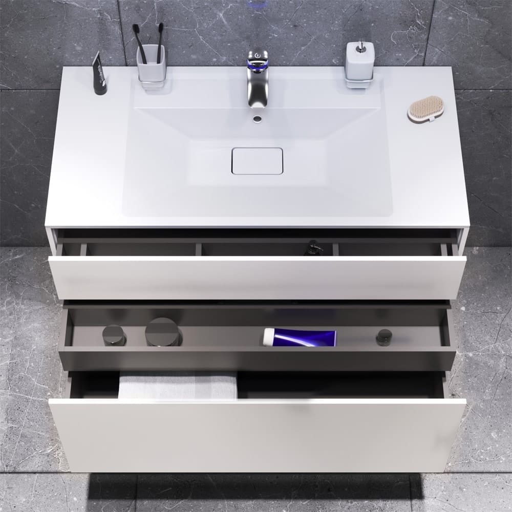 Тумба под раковину AM.PM Inspire V2.0 M50AFHX1003WM 100 см белый матовый