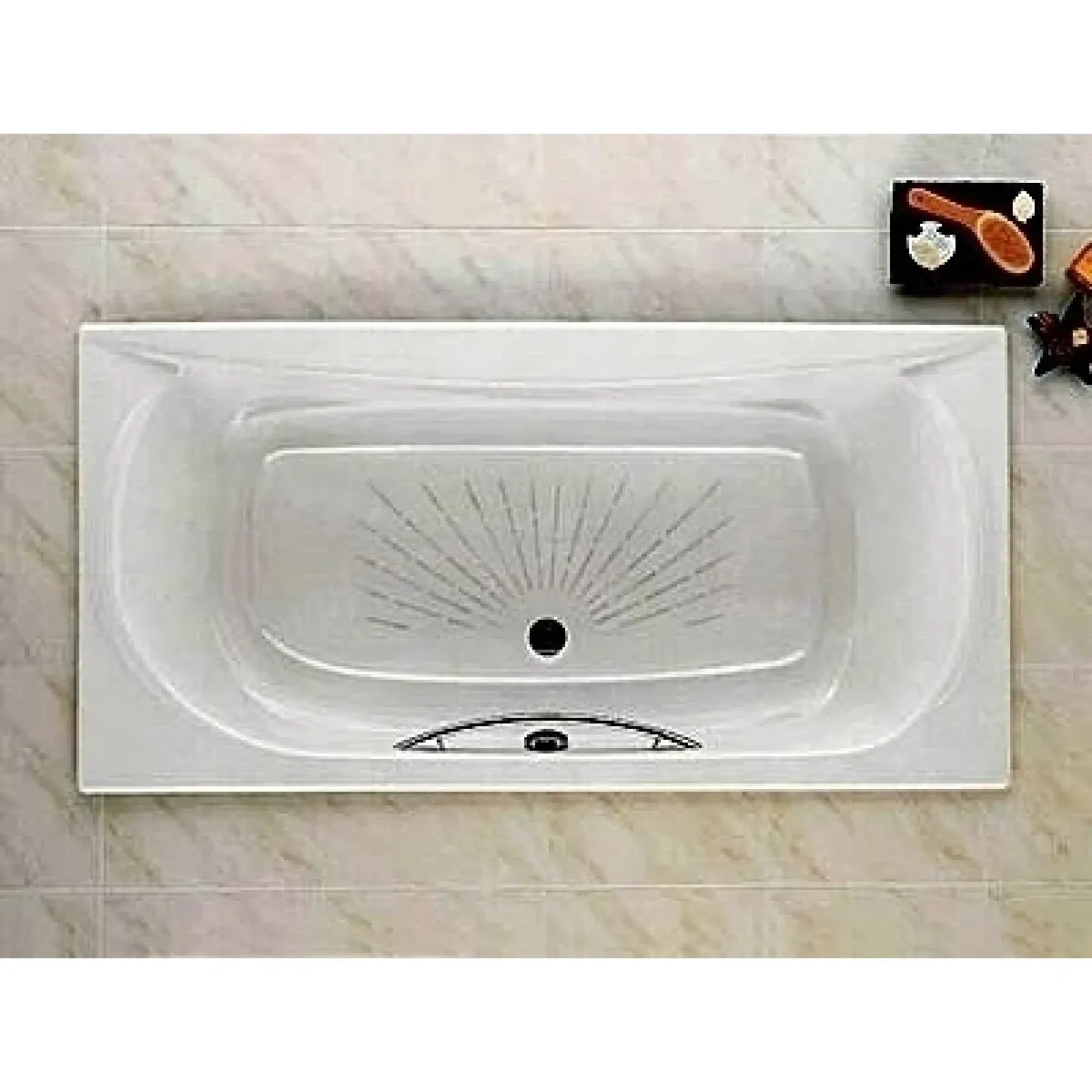 Ванна чугунная Roca Akira SET/2325G000R/526804010/150412330 170x85 см, с ручками, антискользящим покрытием, белый