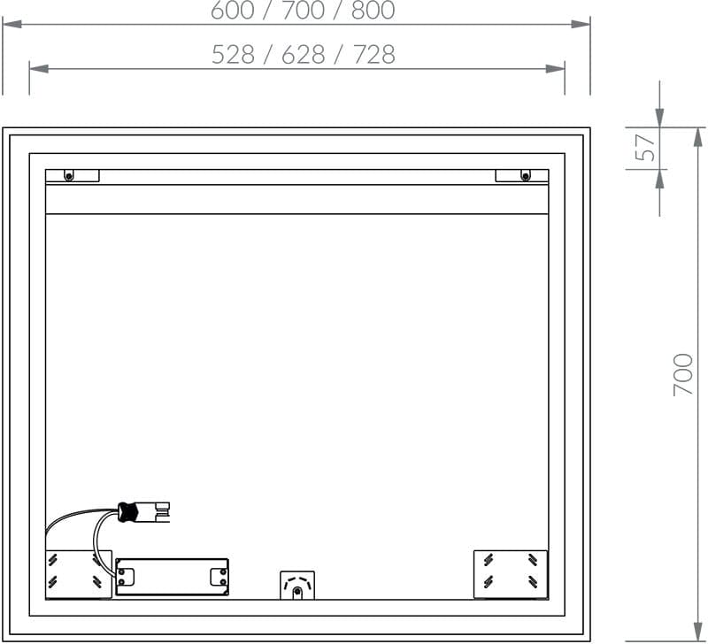 Зеркало Ravak Oblong I 70 X000001563 с подсветкой