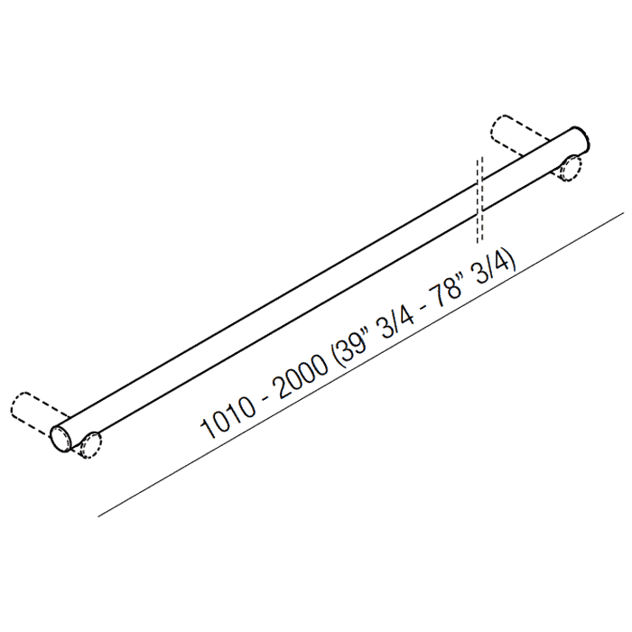 Поручень Agape Dot line ADTL2000RT светлое дерево