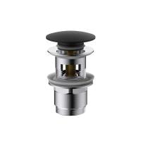 Донный клапан Vincea DPU-1B01MB с переливом черный