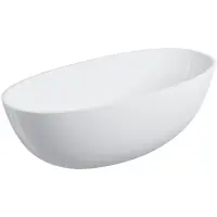 Ванна из литьевого мрамора Omnires Shell SHELLWWBP 160x75 см, отдельностоящая, белый глянец