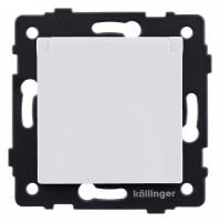 Розетка с заземлением с крышкой, без рамки Kollinger  REA-006WM