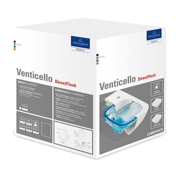 Унитаз подвесной Villeroy&Boch Venticello 4611RLR1 с сиденьем микролифт