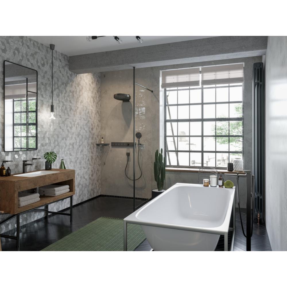 Смеситель для душа с термостатом hansgrohe RainSelect 15382340 скрытого монтажа для 4 потребителей шлифованный черный хром