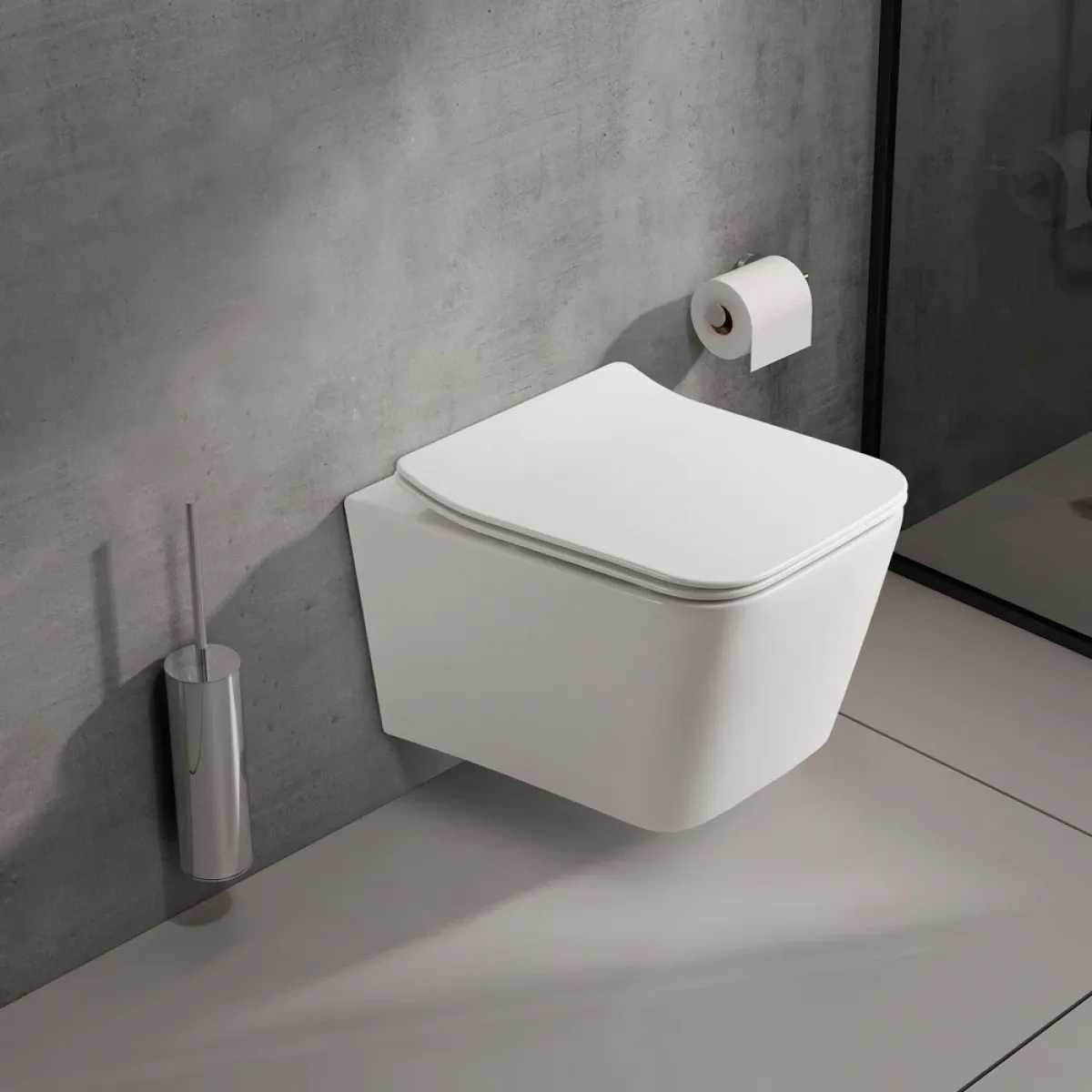 Унитаз подвесной Olive’S Porto PR30116DP безободковый, с сиденьем микролифт, белый
