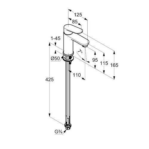Смеситель для раковины Kludi X1 322820575