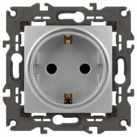 Розетка с заземлением и со шторкой, без рамки Эра Эра Elegance 14-2102-03