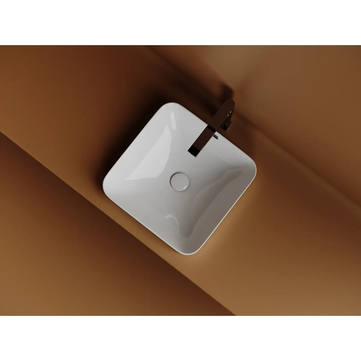 Раковина Ceramica Nova Element CN6077 43,8x43,8 см, встраиваемая сверху, белый