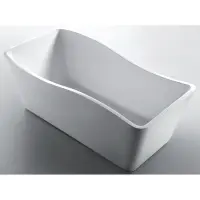 Акриловая ванна Gemy G9240 170x78 см, отдельностоящая, белый