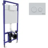 Инсталляция для унитаза Berges Novum O4 040264 с кнопкой смыва, белый матовый