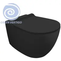 Унитаз подвесной Simas Vignoni VI18VERT nero matt безободковый, торнадо, черный матовый