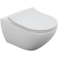 Унитаз подвесной Cersanit Street Fusion A64517 безободковый, торнадо, с сиденьем микролифт, белый