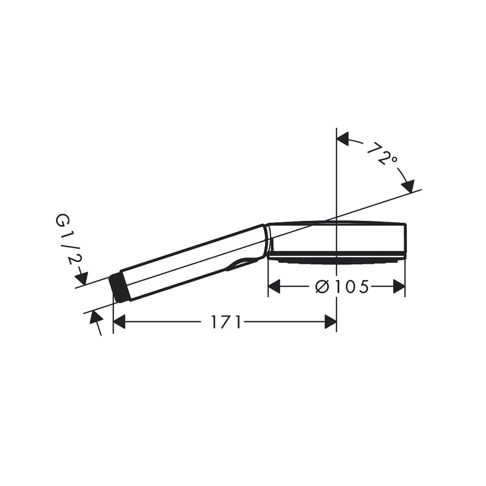 Душевая лейка hansgrohe Pulsify Select S 105 3jet 24111670 черная матовая