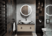 Тумба с раковиной Bagno Piu Neo 80 матовый капучино/черный