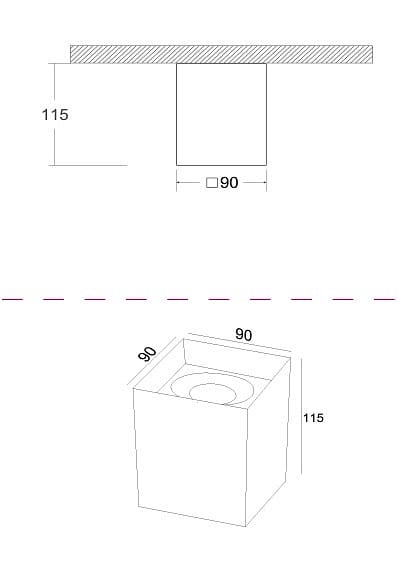 Накладной светильник Maytoni Technical Изящность C015CL-01W
