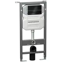 Инсталляция для унитаза Ceramica Nova Envision Flat CN1002B с кнопкой смыва, черный матовый