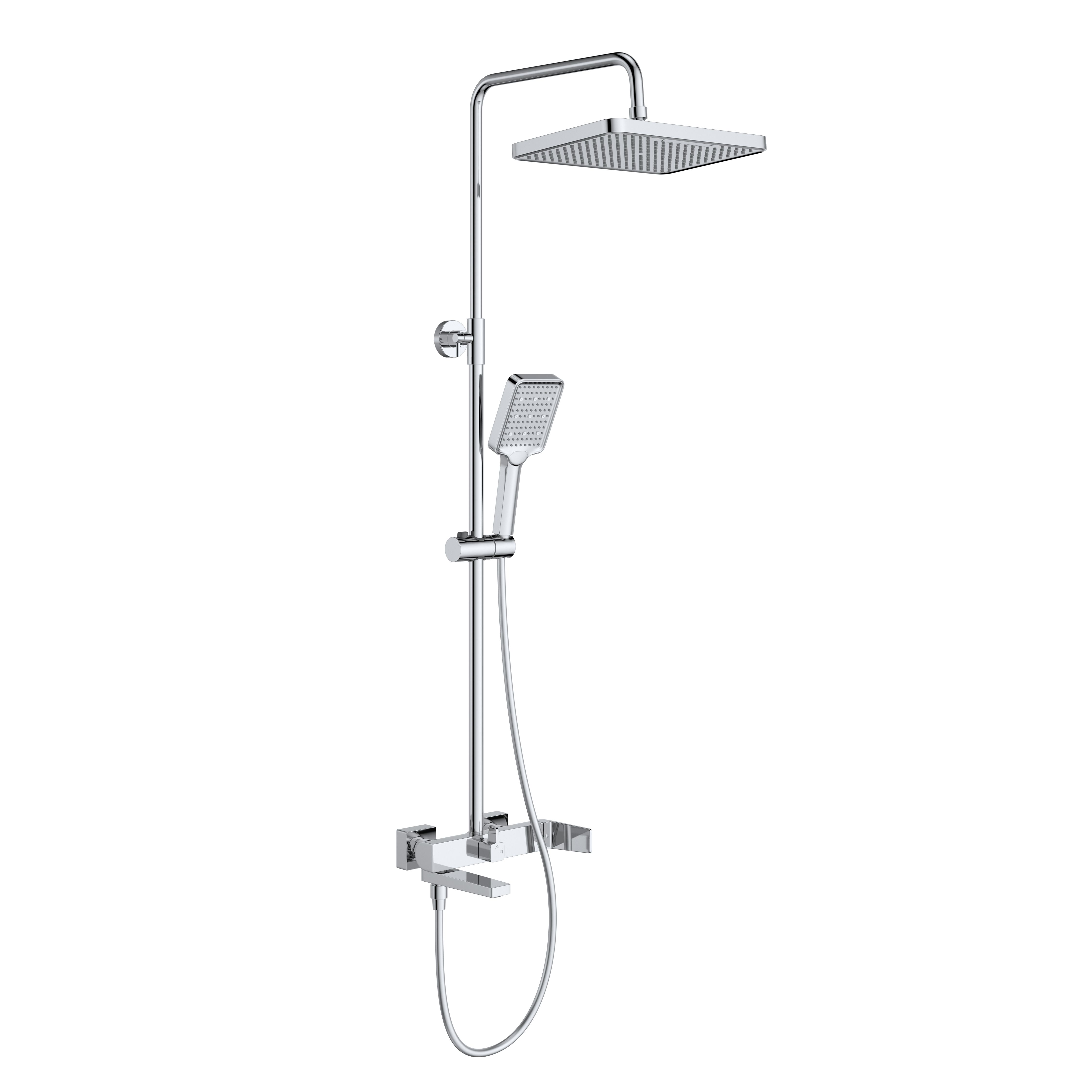 Душевая стойка со смесителем и изливом BelBagno ARDENTE-VSCM-CRM