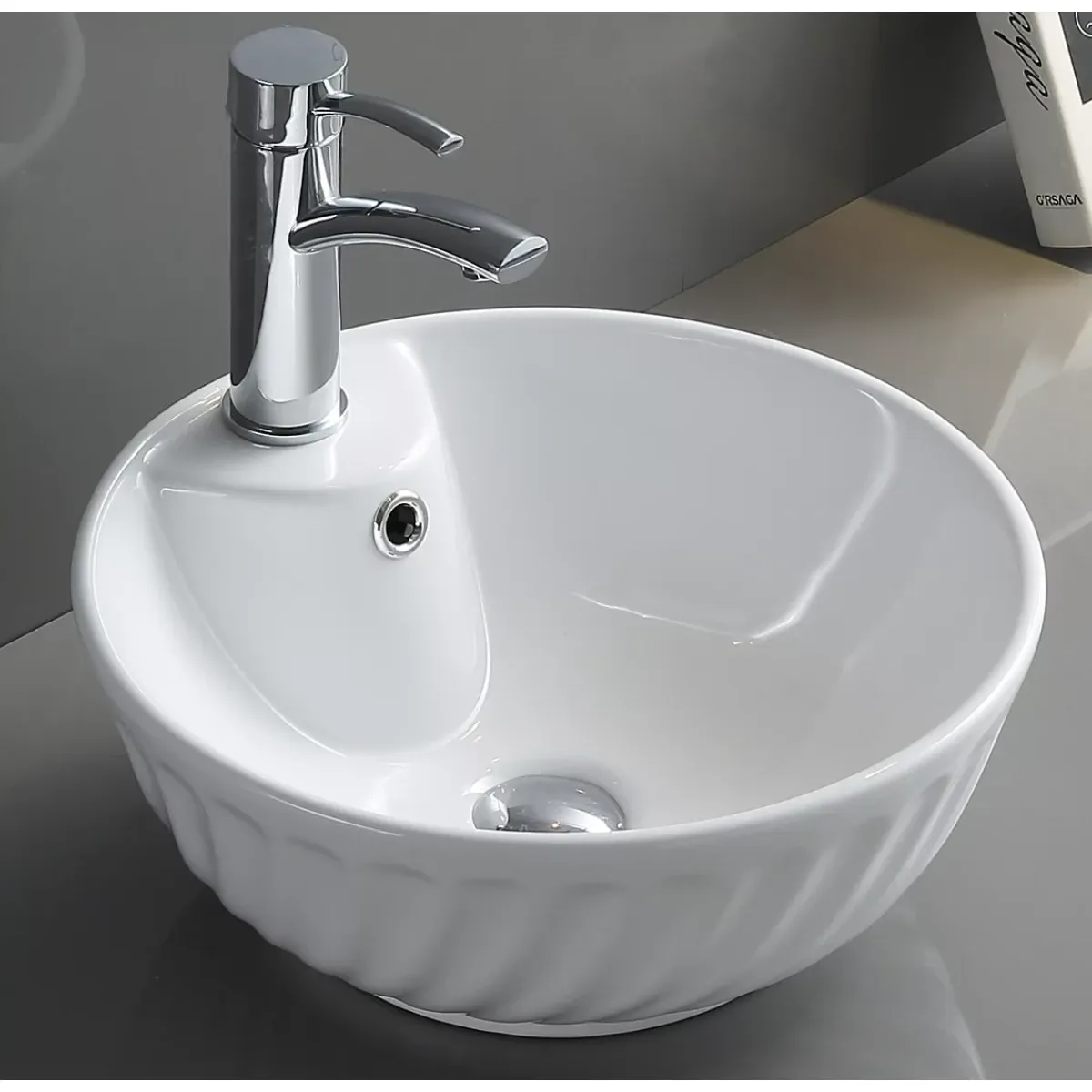 Раковина-чаша CeramaLux 9074 40,5x40,5 см, накладная, белый