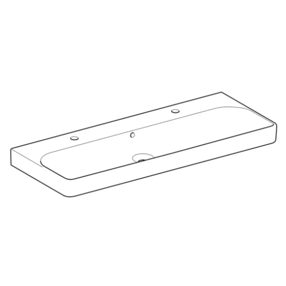 Раковина 120x48 см Geberit Smyle Square 500.253.01.1