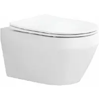 Унитаз подвесной Aquatek Лея AQ1199T-00 безободковый, торнадо, с сиденьем микролифт, белый