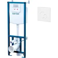 Инсталляция для унитаза Santek Бореаль/Нео 1WH501529 с кнопкой смыва, белый