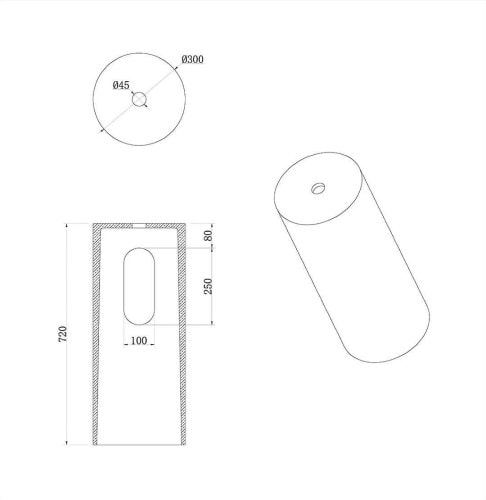 Пьедестал для раковины Boheme Corian 801-Base-RWood красное дерево