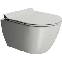 Унитаз подвесной GSI Pura 881617 безободковый, торнадо, серый матовый