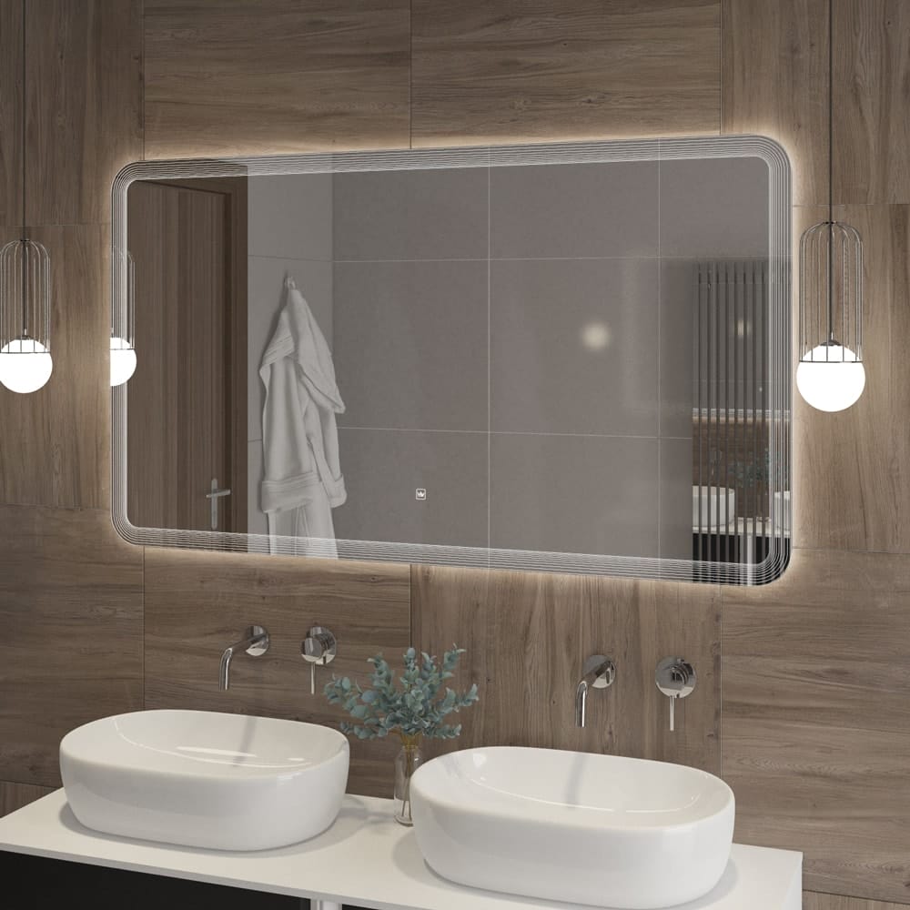 Зеркало Cezares Duet 140 CZR-SPC-DUET-1400-800-LED-TCH c подсветкой