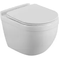 Унитаз подвесной BelBagno Senso BB017CH-TOR/SC безободковый, торнадо, с сиденьем микролифт, белый