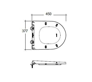 Крышка-сиденье для унитаза Kludi Resa D 24WCS43S